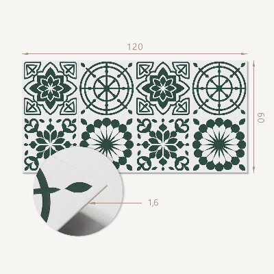 Panou decorativ perete dreptunghiular Model floral-geometric