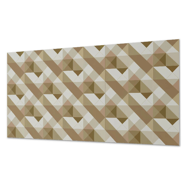 Panou decorativ perete dreptunghiular Forme pământe?ti într-un stil geometric