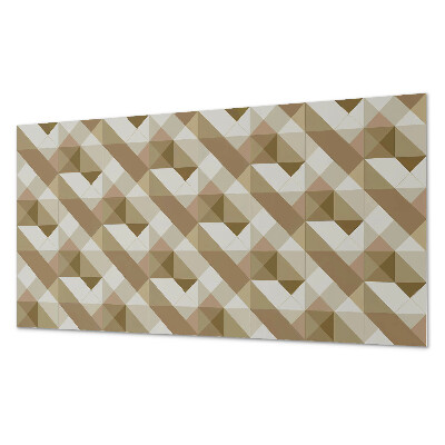 Panou decorativ perete dreptunghiular Forme pământe?ti într-un stil geometric