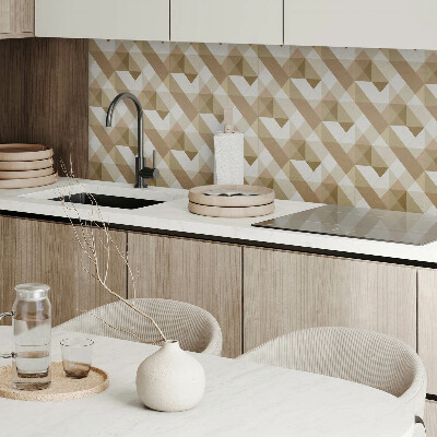 Panou decorativ perete dreptunghiular Forme pământe?ti într-un stil geometric