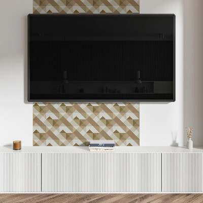 Panou decorativ perete dreptunghiular Forme pământe?ti într-un stil geometric