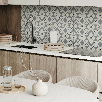 Panou decorativ bucatarie Model cu romburi în stil geometric