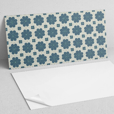 Panou decorativ perete dreptunghiular Motiv floral în carouri