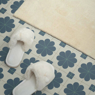 Panou decorativ perete dreptunghiular Motiv floral în carouri