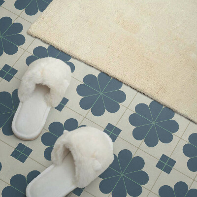 Panou decorativ perete dreptunghiular Motiv floral în carouri