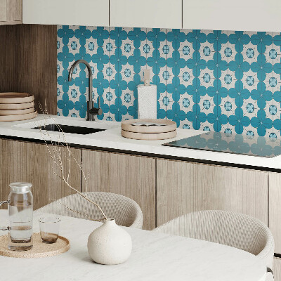 Panou decorativ dreptunghiular Motiv floral în forme geometrice