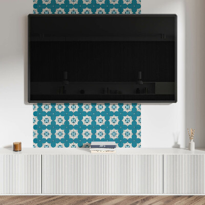 Panou decorativ dreptunghiular Motiv floral în forme geometrice