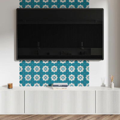 Panou decorativ dreptunghiular Motiv floral în forme geometrice
