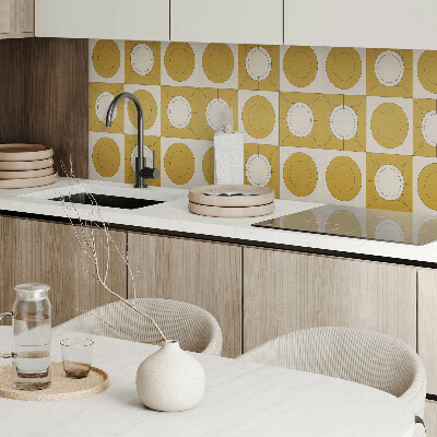 Panou decorativ perete dreptunghiular Un motiv modern cu forme rotunde