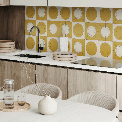 Panou decorativ perete dreptunghiular Un motiv modern cu forme rotunde