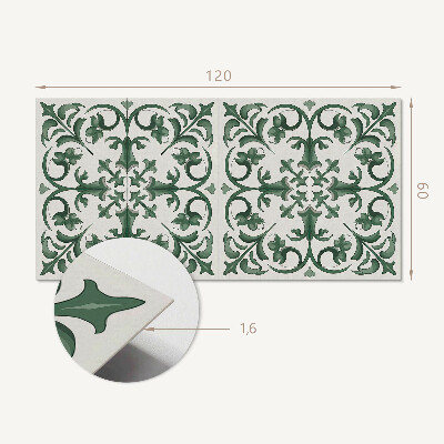 Panou decorativ dreptunghiular Motiv vegetal cu detalii florale