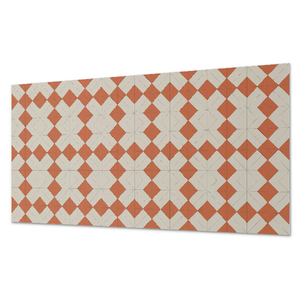 Panou decorativ perete dreptunghiular Grilă geometrică rombică