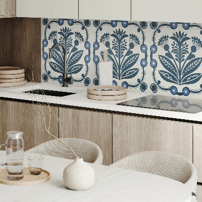 Panou decorativ dreptunghiular Motiv floral cu frunze verzi