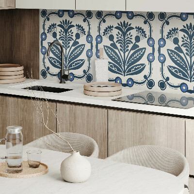 Panou decorativ dreptunghiular Motiv floral cu frunze verzi
