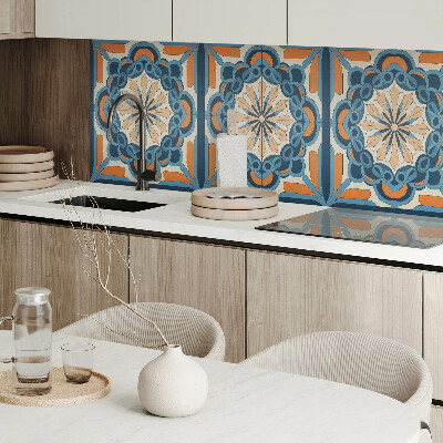Panou decorativ bucatarie Mandala florală în cercuri armonioase