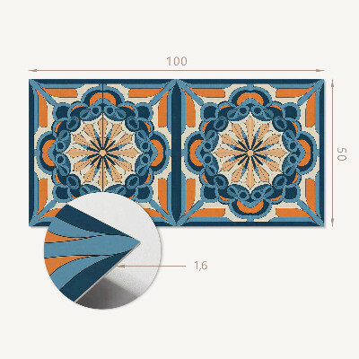Panou decorativ bucatarie Mandala florală în cercuri armonioase