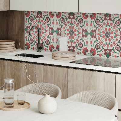 Panou decorativ dreptunghiular Armonie florală într-un stil simetric