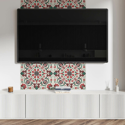 Panou decorativ dreptunghiular Armonie florală într-un stil simetric