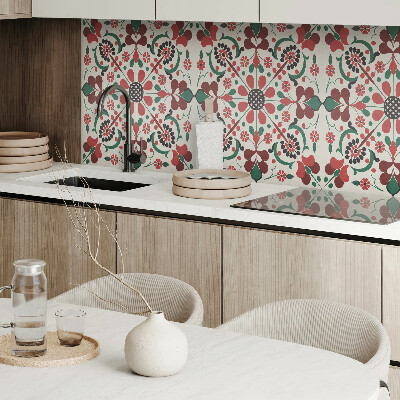 Panou decorativ dreptunghiular Armonie florală într-un stil simetric