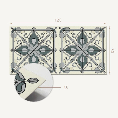 Panou decorativ bucatarie Motiv floral cu detalii decorative