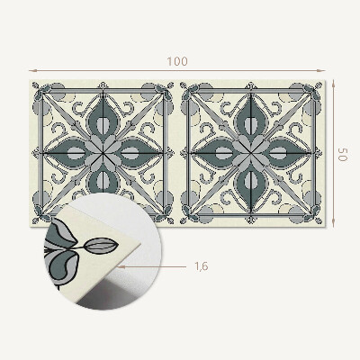 Panou decorativ bucatarie Motiv floral cu detalii decorative