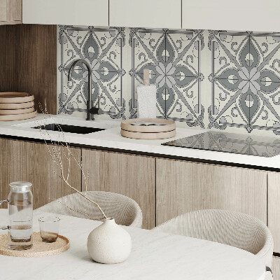 Panou decorativ bucatarie Model floral în simetrie armonioasă