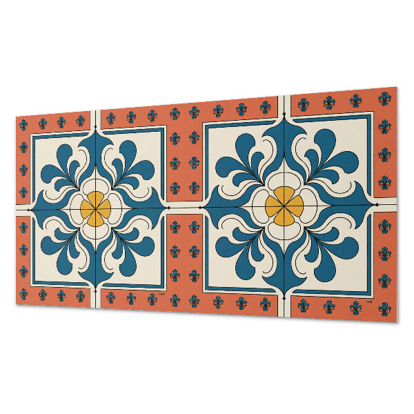 Panou decorativ bucatarie Motiv floral în stil popular