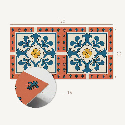 Panou decorativ bucatarie Motiv floral în stil popular