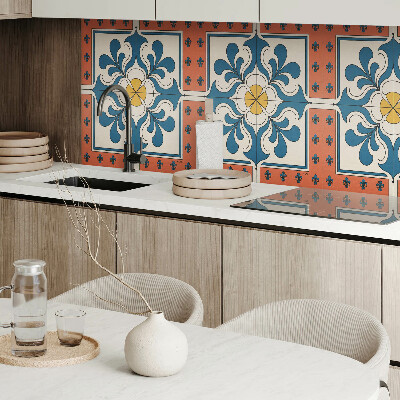 Panou decorativ bucatarie Motiv floral în stil popular