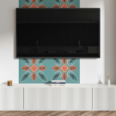 Panou decorativ dreptunghiular Motiv floral cu frunze verzi