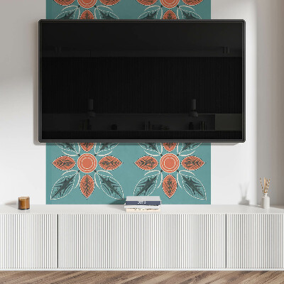 Panou decorativ dreptunghiular Motiv floral cu frunze verzi
