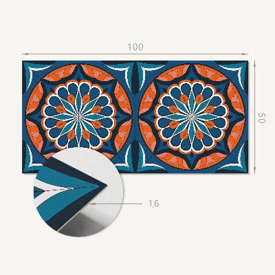 Panou decorativ bucatarie Mandala cu model de frunze