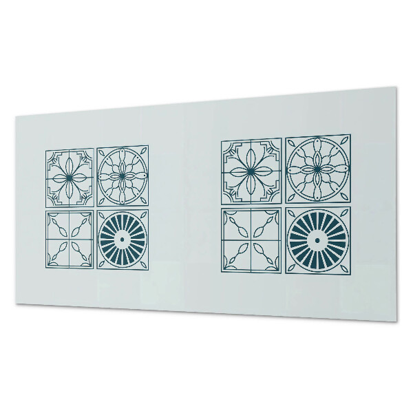 Panou decorativ perete dreptunghiular Modele cu gresie într-un stil geometric
