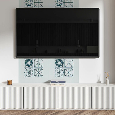 Panou decorativ perete dreptunghiular Modele cu gresie într-un stil geometric