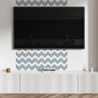 Panou decorativ perete dreptunghiular Design în dungi în zig-zag