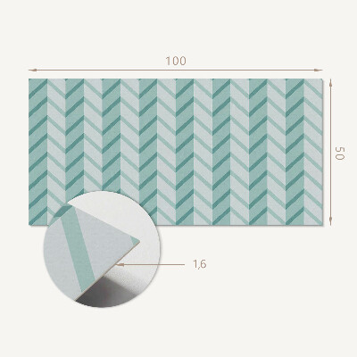 Panou decorativ dreptunghiular Motiv în dungi în zig-zag