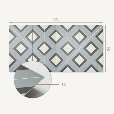 Panou decorativ perete dreptunghiular Geometrie pastel