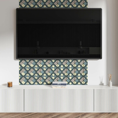Panou decorativ dreptunghiular Model geometric în carouri