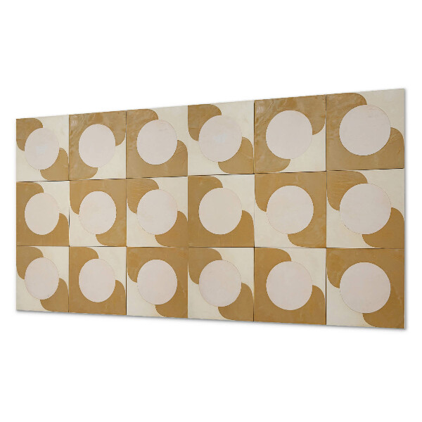 Panou decorativ bucatarie Model de cercuri ?i arce geometrice