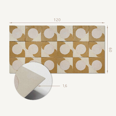 Panou decorativ bucatarie Model de cercuri ?i arce geometrice