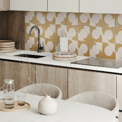 Panou decorativ bucatarie Model de cercuri ?i arce geometrice
