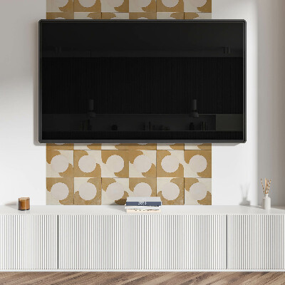 Panou decorativ bucatarie Model de cercuri ?i arce geometrice
