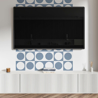 Panou decorativ perete dreptunghiular Modele circulare într-o compozi?ie de plasă