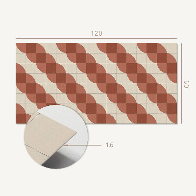 Panou decorativ dreptunghiular Model ondulat geometric