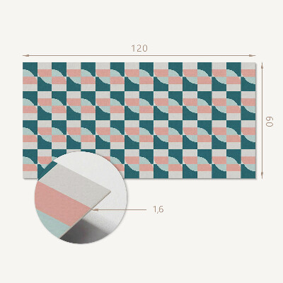 Panou decorativ perete dreptunghiular Motiv geometric în carouri