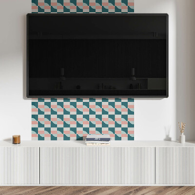 Panou decorativ perete dreptunghiular Motiv geometric în carouri