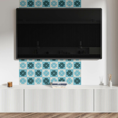 Panou decorativ bucatarie Motiv floral în carouri