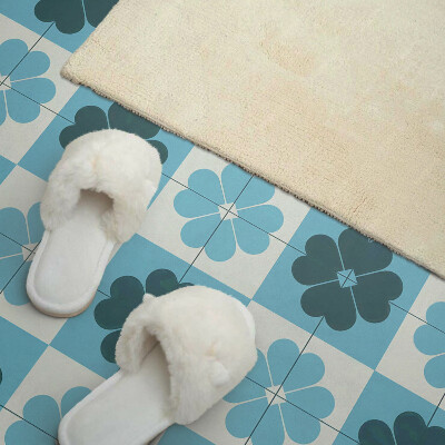 Panou decorativ bucatarie Motiv floral în carouri