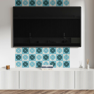 Panou decorativ bucatarie Motiv floral în carouri