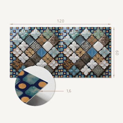 Panou decorativ dreptunghiular Motive de plăci ceramice